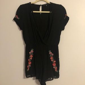 black floral romper